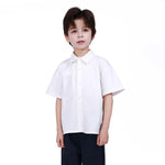 White Plain Shirt for Boys Image
