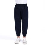 Navy Plain Pants for Boys Image