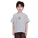 White Striped T.Shirt for Boys Image