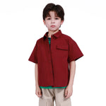 Maroon Embroidery Shirt for Boys Image