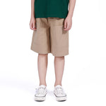 Khaki Plain Shorts for Boys Image