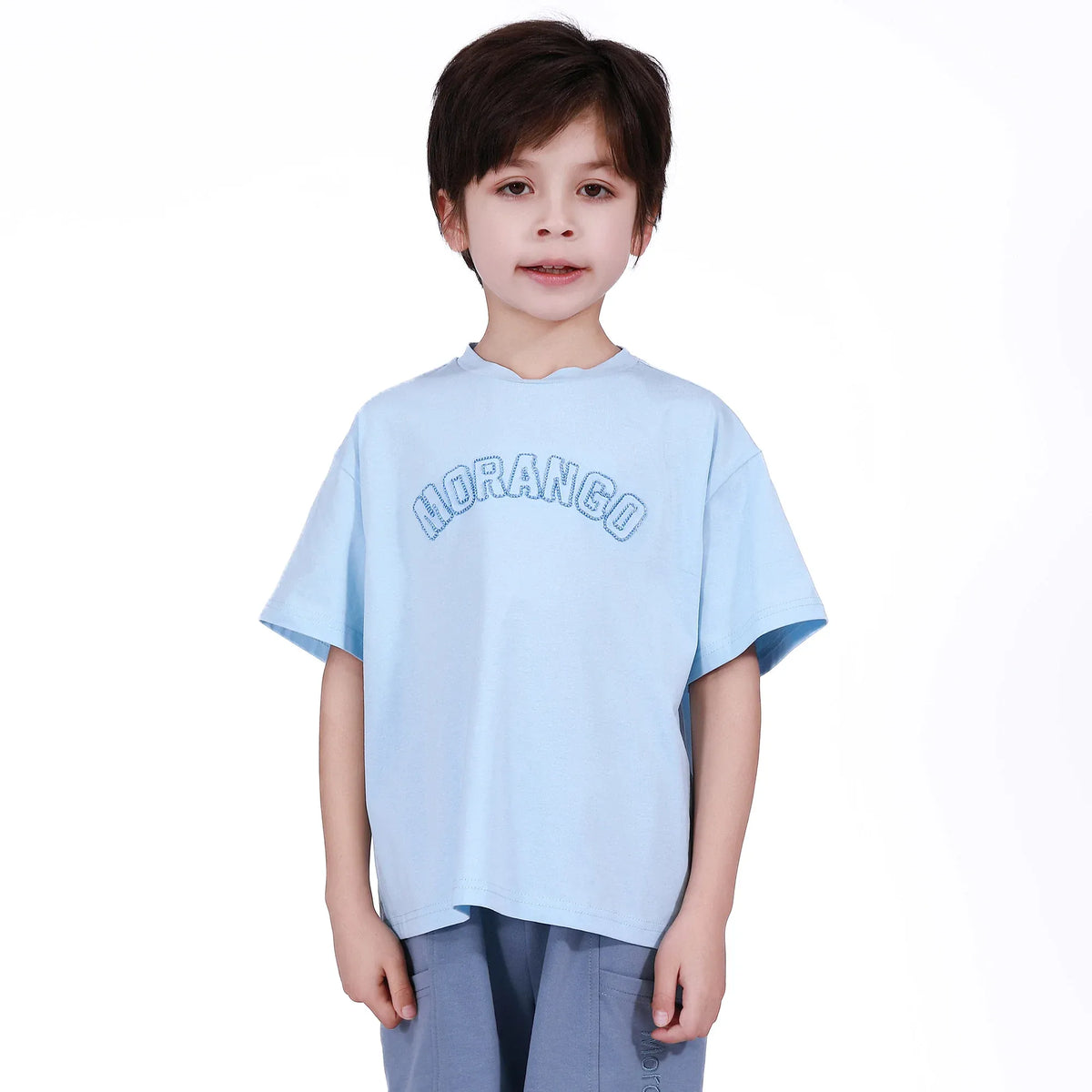 Blue Embroidery T.Shirt for Boys Image