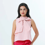 Light Pink Plain Fashion Blouse For Women Image