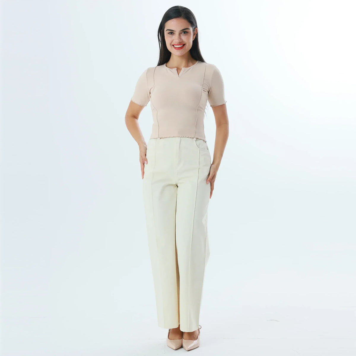 Plain Fashion T-Shirt For Women Image