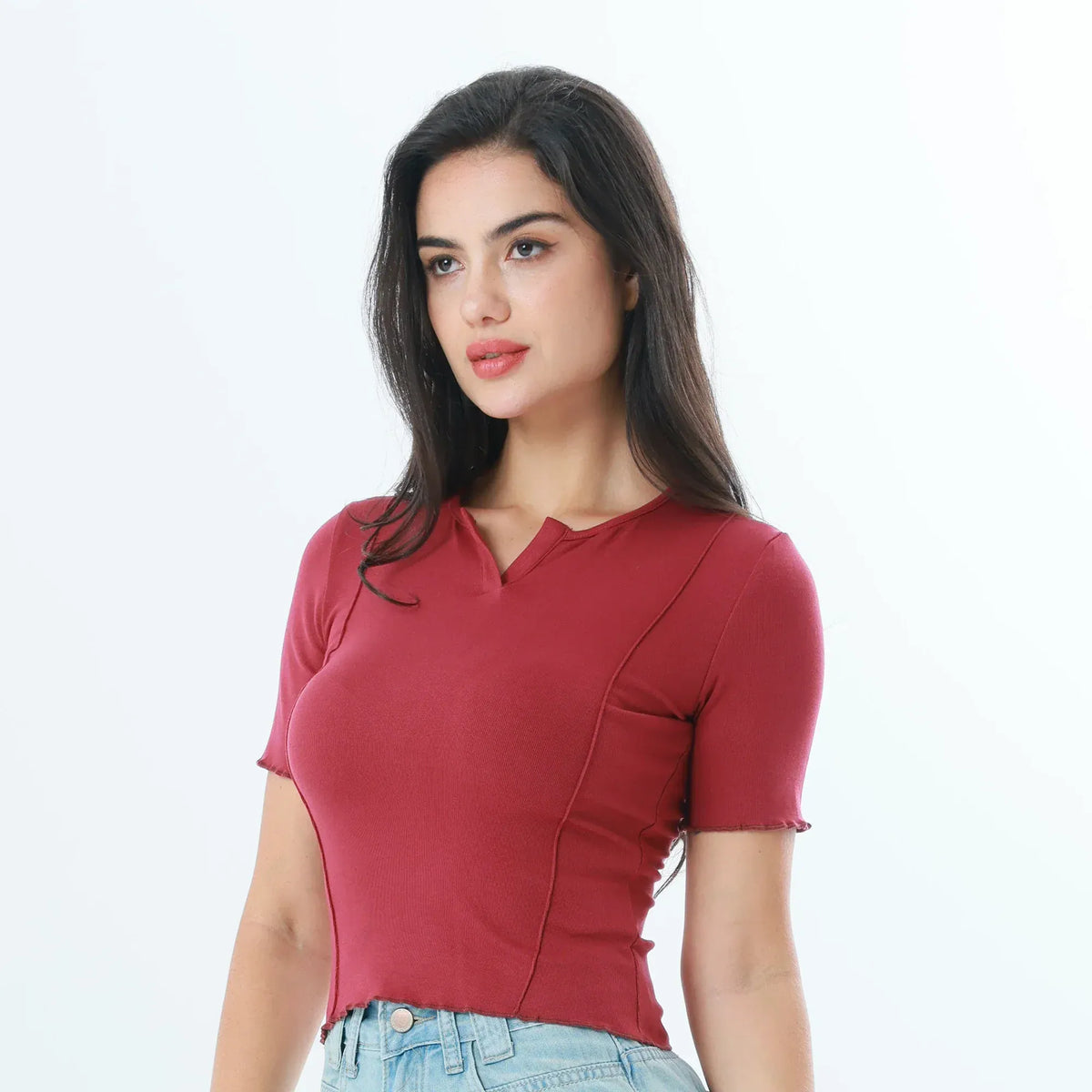 Plain Fashion T-Shirt For Women Image
