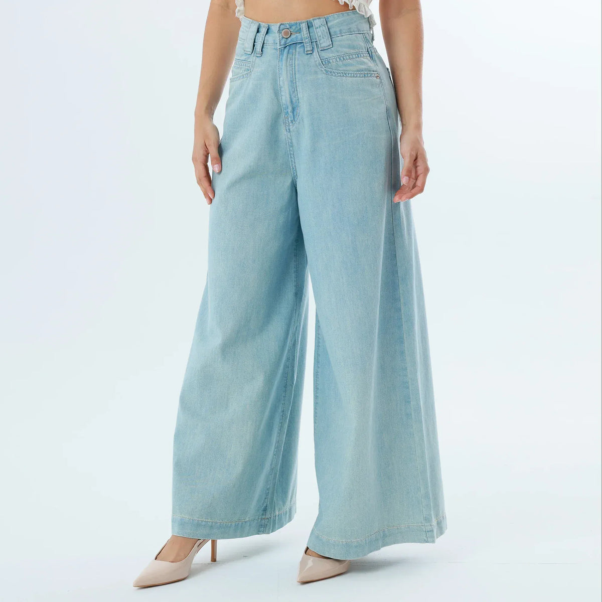 Washed Jeans Fashion Pants For Women Image
