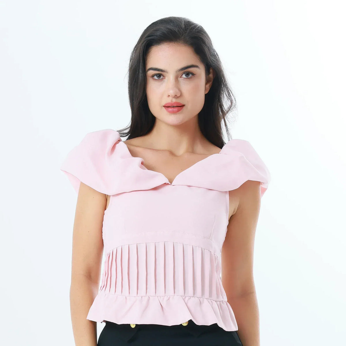 Pink Quilting Fashion Blouse For Women Image