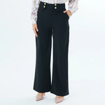 Black Plain Fashion Pants For Women Image