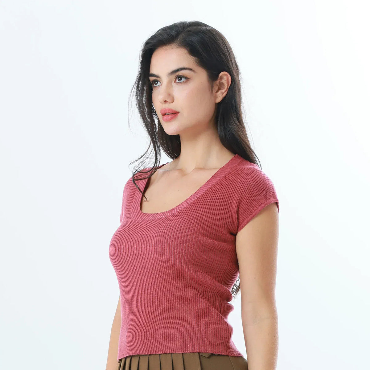 Plain Fashion T-Shirt For Women Image