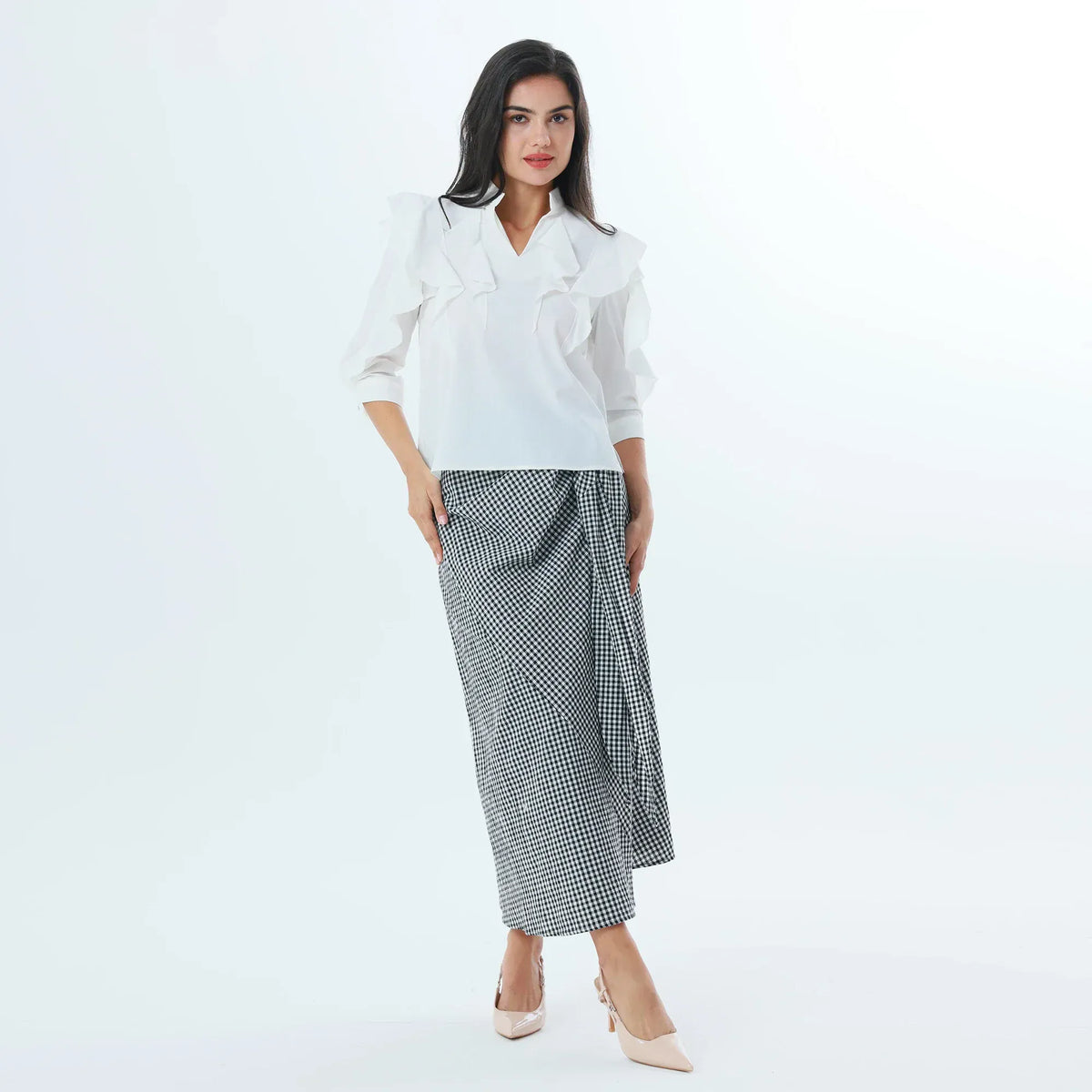 Plain Fashion Blouse For Women Image