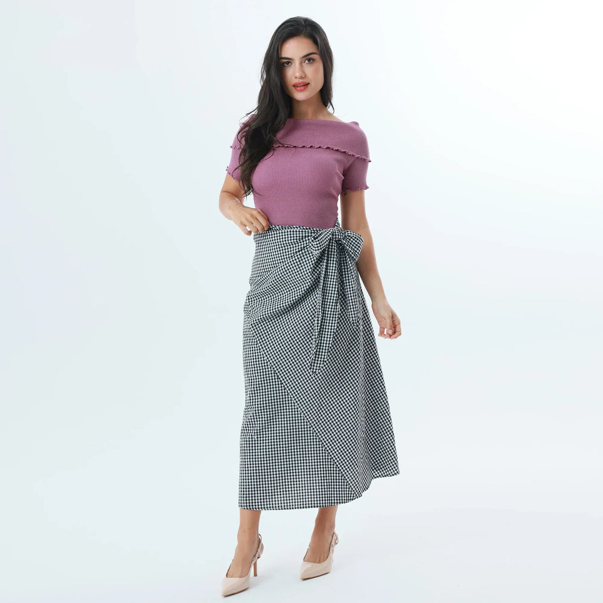 Checked Fashion Skirt For Women Image