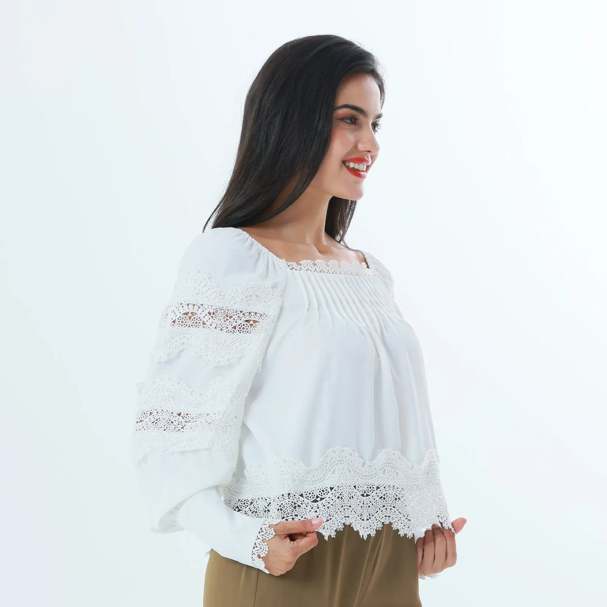 Laced Fashion Blouse For Women Image