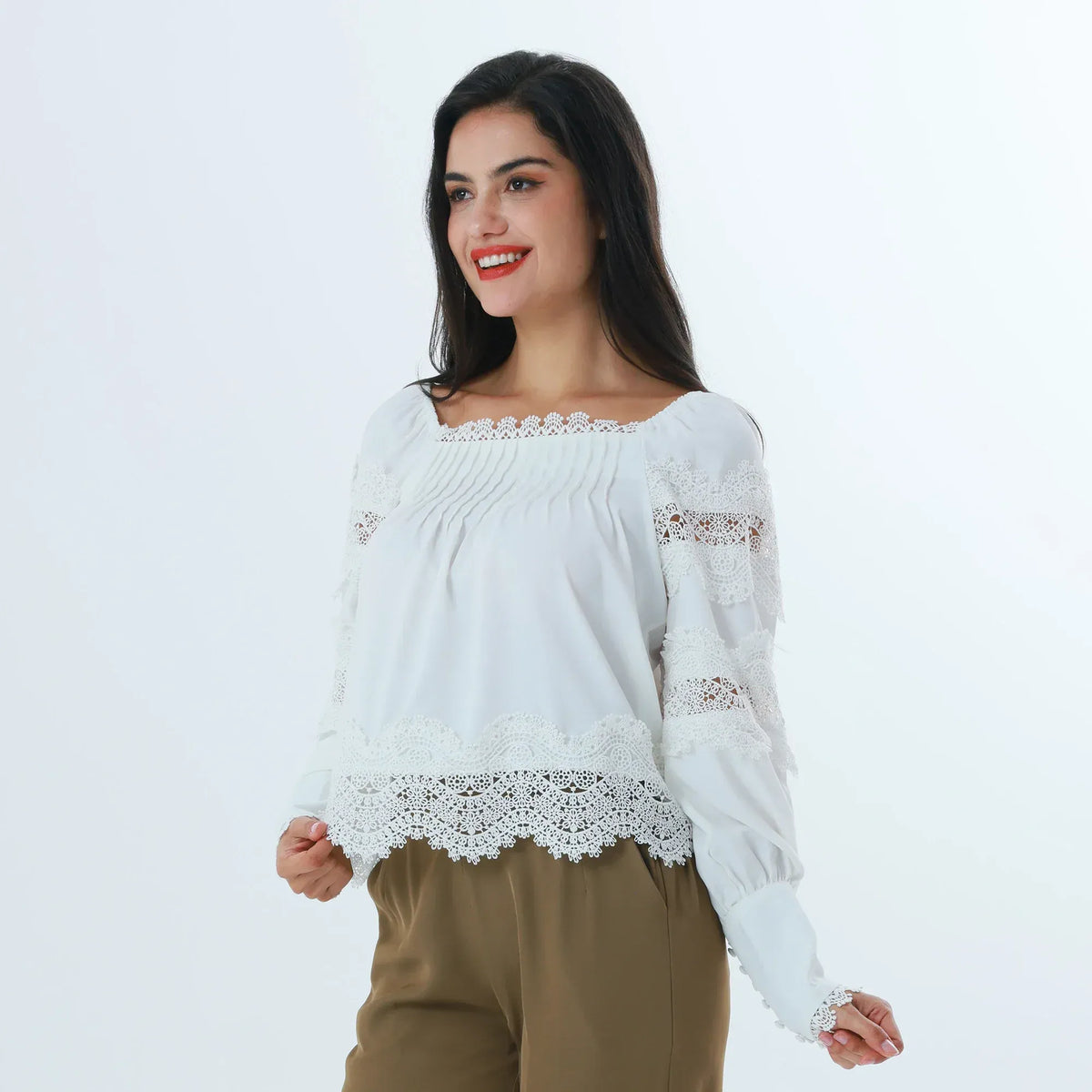 Laced Fashion Blouse For Women Image