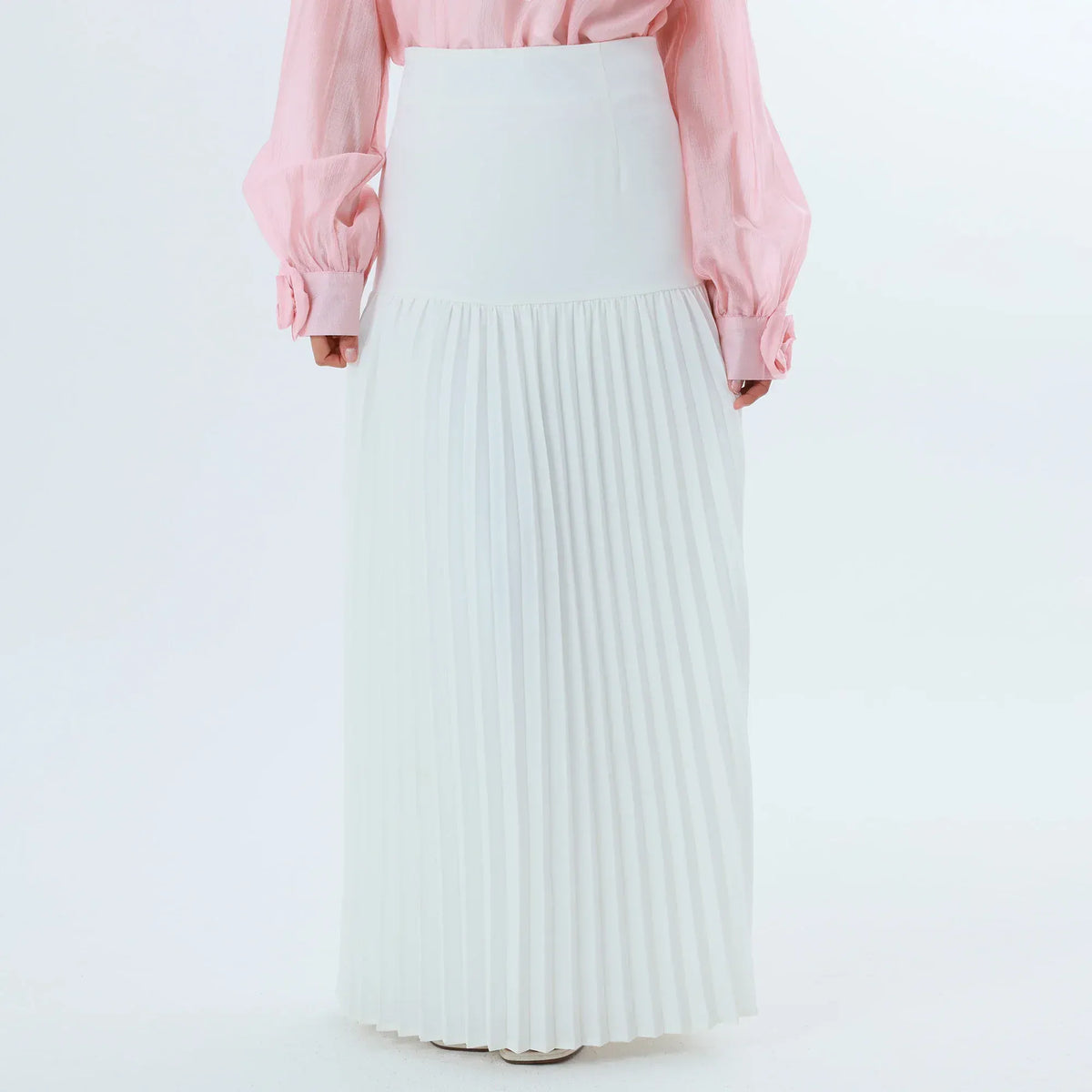 Off White Plain Fashion Skirt For Women Image