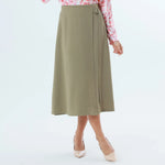 Khaki Plain Fashion Skirt For Women Image