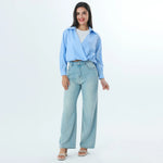 Color-Blocked Fashion Blouse For Women Image