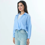 Color-Blocked Fashion Blouse For Women Image