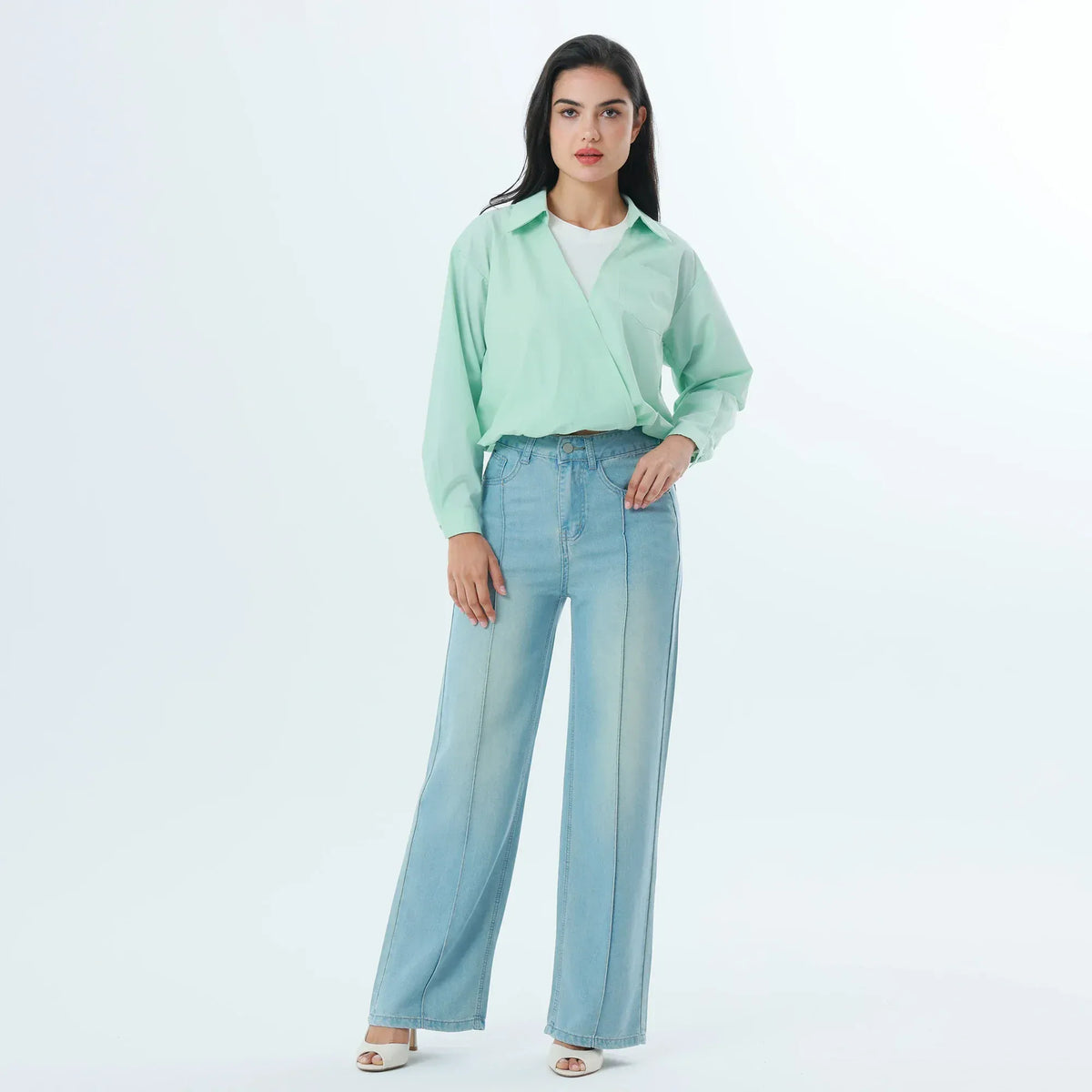 Color-Blocked Fashion Blouse For Women Image