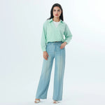 Color-Blocked Fashion Blouse For Women Image