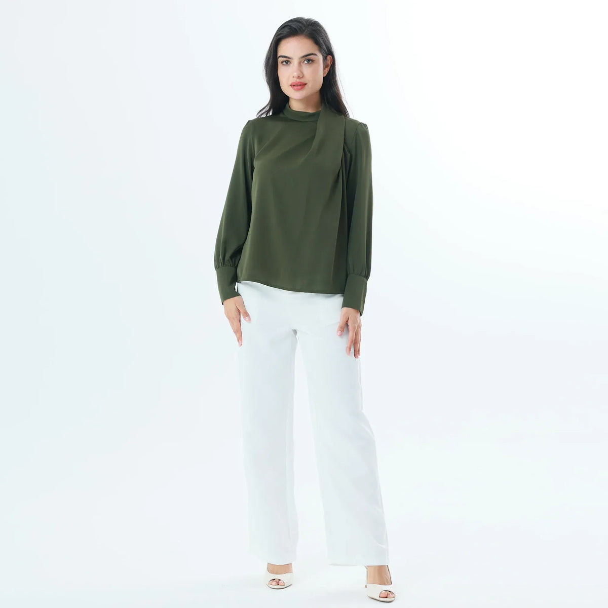 Plain Fashion Blouse For Women Image