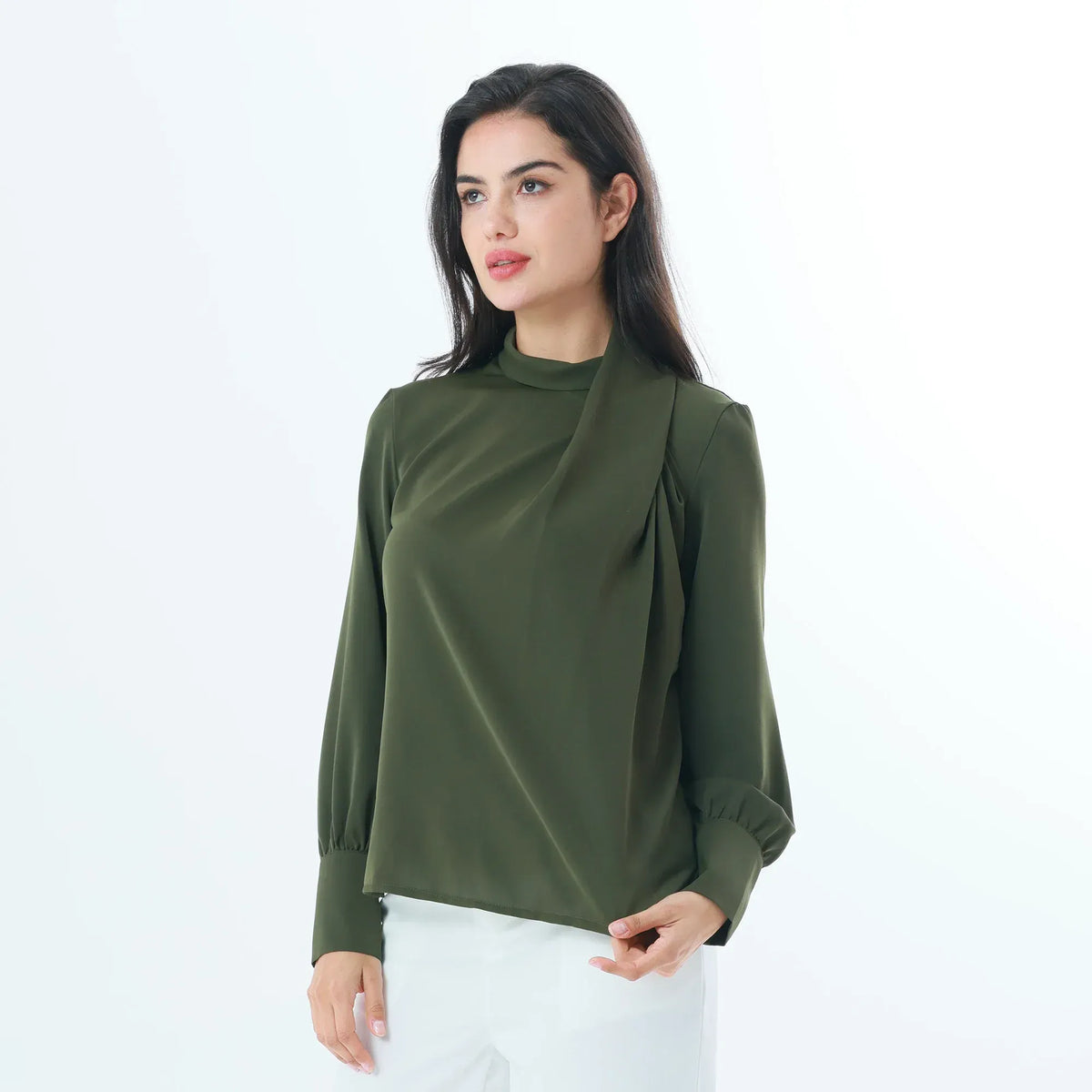 Plain Fashion Blouse For Women Image