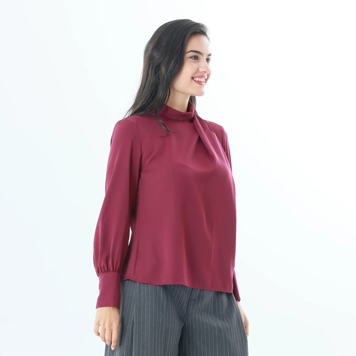Plain Fashion Blouse For Women Image