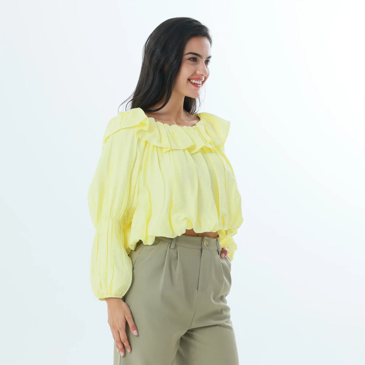 Plain Fashion Blouse For Women Image