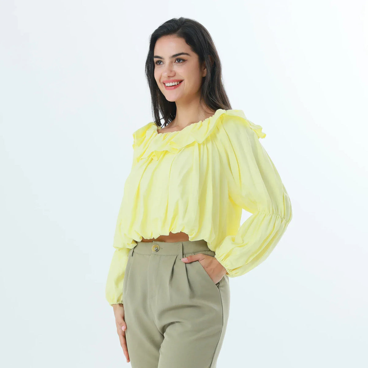 Plain Fashion Blouse For Women Image