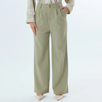 Grey Green Plain Fashion Pants For Women Image