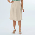 Off White Plain Fashion Skirt For Women Image