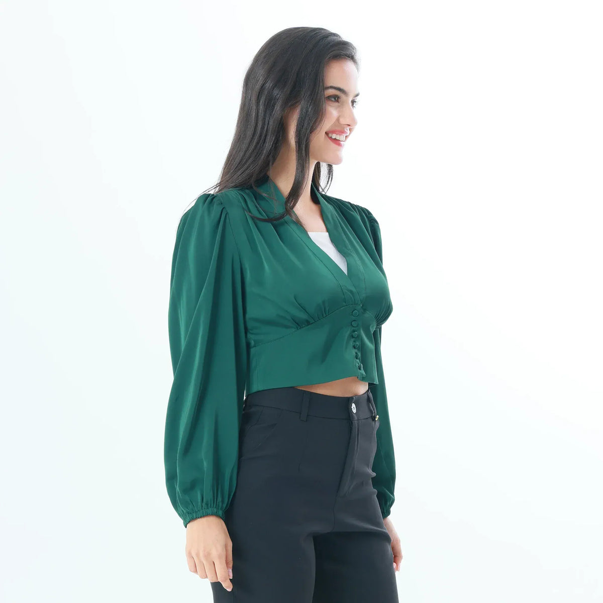 Plain Fashion Blouse For Women Image