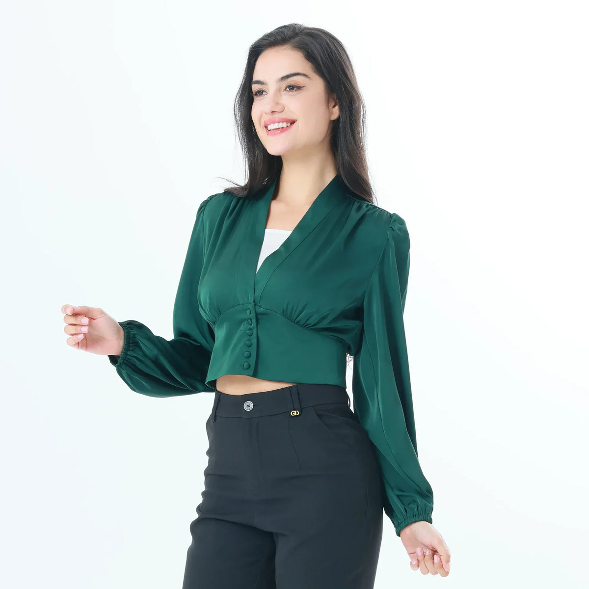 Plain Fashion Blouse For Women Image