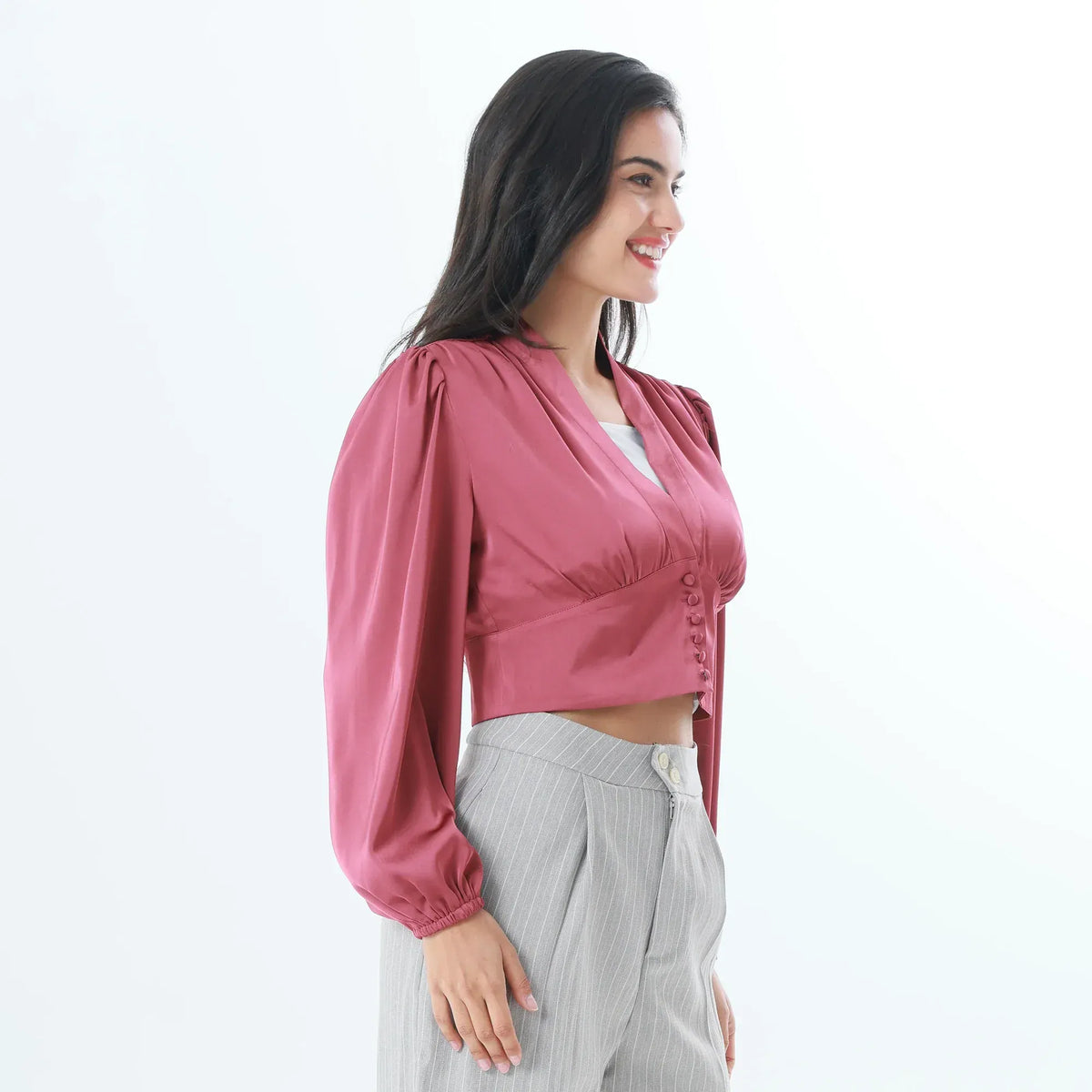 Plain Fashion Blouse For Women Image