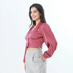 Plain Fashion Blouse For Women Image