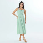 Light Green Floral Fashion Dress For Women Image