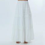 White Laced Fashion Skirt For Women Image