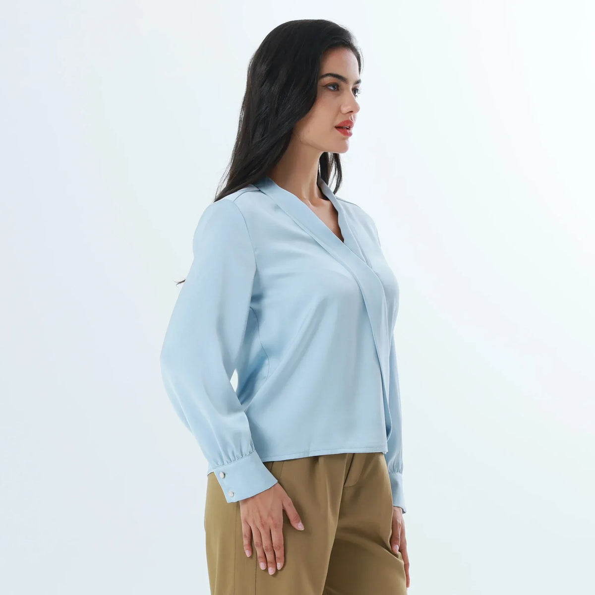 Plain Fashion Blouse For Women Image