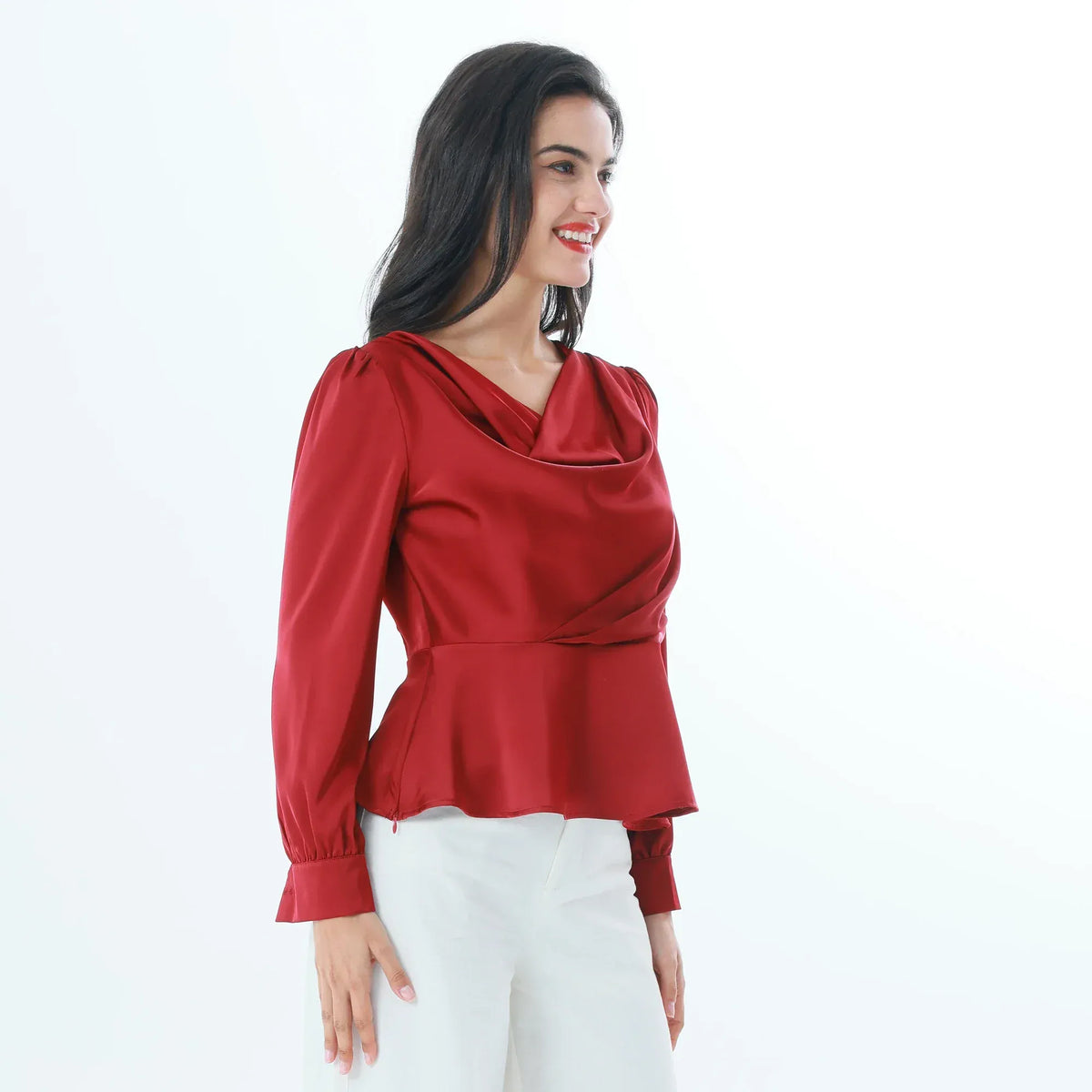 Plain Fashion Blouse For Women Image