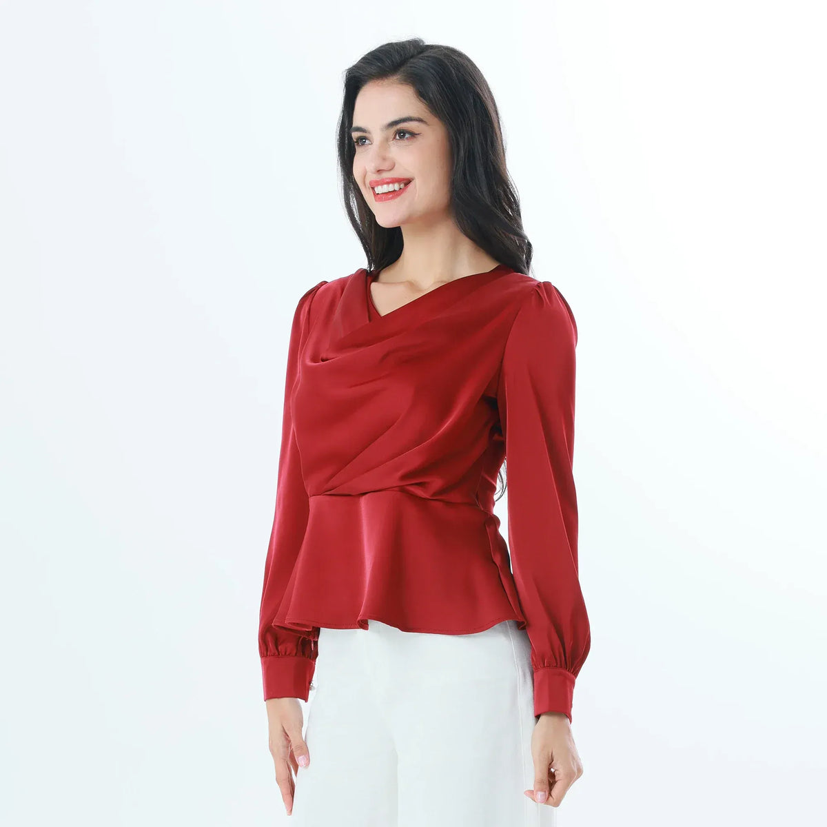 Plain Fashion Blouse For Women Image