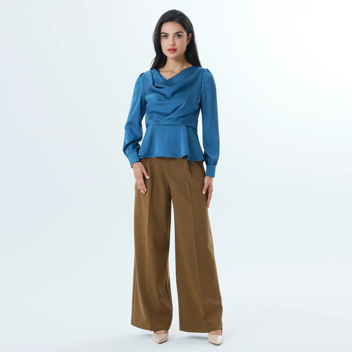 Plain Fashion Blouse For Women Image