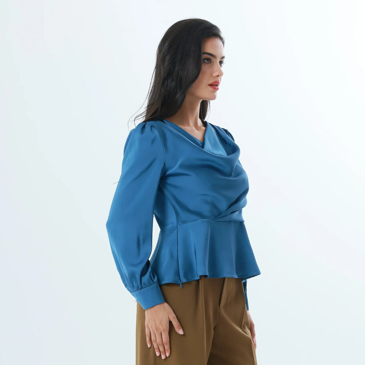 Plain Fashion Blouse For Women Image