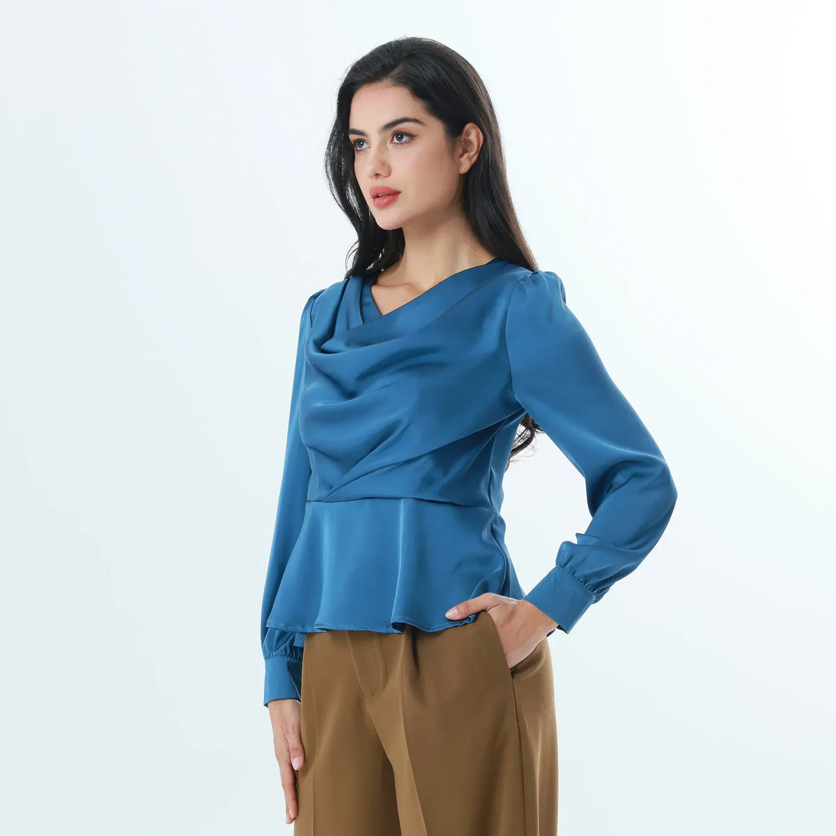 Plain Fashion Blouse For Women Image