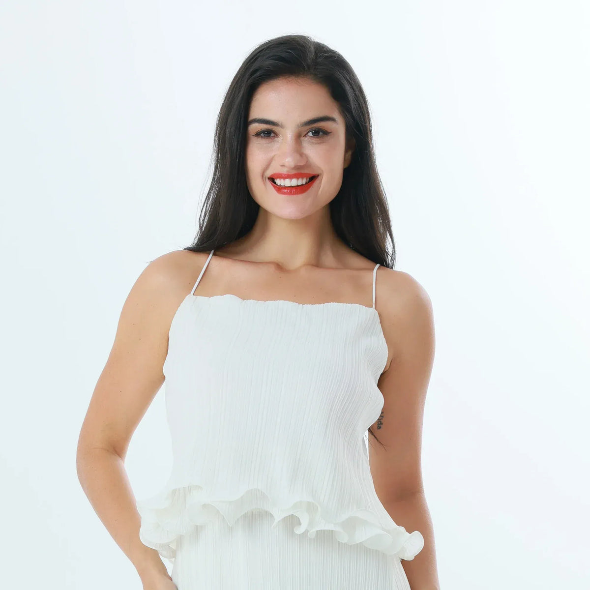 White Plain Fashion Blouse For Women Image