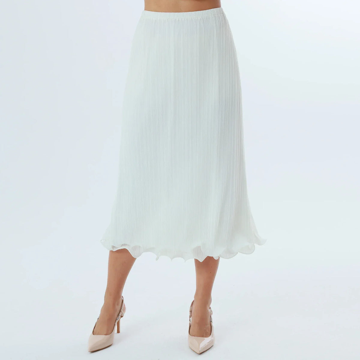 White Plain Fashion Skirt For Women Image
