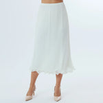 White Plain Fashion Skirt For Women Image