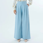 Blue Plain Fashion Pants For Women Image