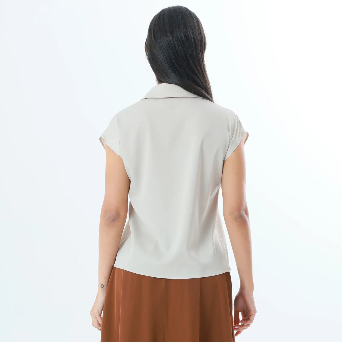Plain Fashion Blouse For Women Image