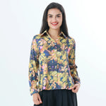 Yellow Floral Fashion Shirt For Women Image