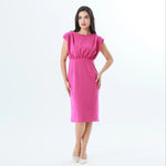 Rose Plain Fashion Dress For Women Image