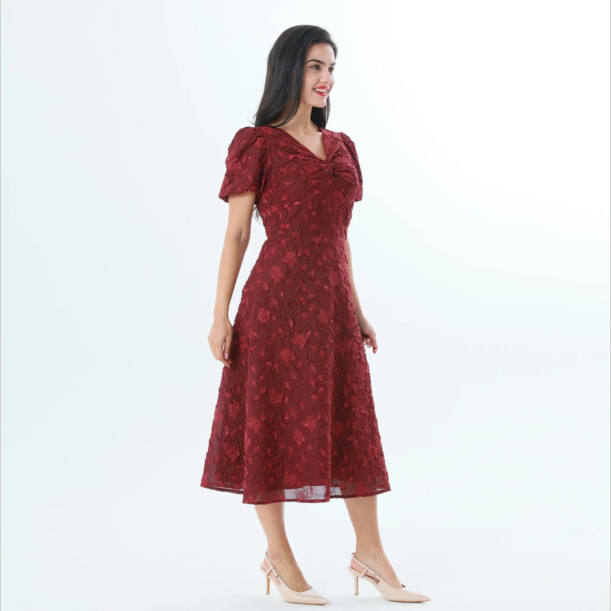 Jacquard Fashion Dress For Women Image